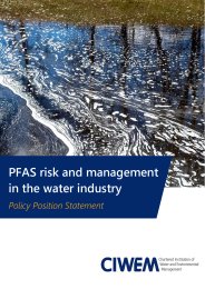 PFAS risk and management in the water industry