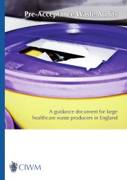 Pre-acceptance waste audits. A guidance document for large healthcare waste producers in England