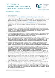 CLC Covid-19: Contractual disputes and collaboration guidance. Record keeping guidance