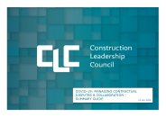 CLC Covid-19: Managing contractual disputes and collaboration - summary guide