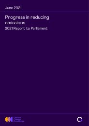 Progress in reducing emissions. 2021 report to Parliament