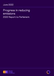 Progress in reducing emissions. 2022 report to Parliament