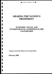 Sharing the nation's prosperity: economic, social and environmental conditions in the countryside