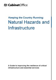 Keeping the country running - natural hazards and infrastructure. A guide to improving the resilience of critical infrastructure and essential services