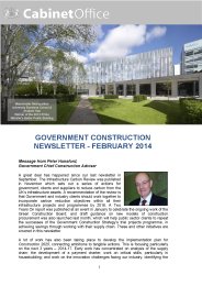Government construction newsletter - February 2014