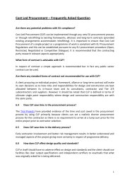 Cost led procurement - frequently asked questions