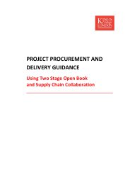 Project procurement and delivery guidance - using two stage open book and supply chain collaboration