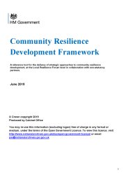 Community resilience development framework