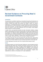 Revised guidance on procuring steel in government contracts