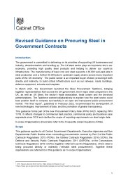 Revised guidance on procuring steel in government contracts