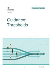 Procurement Act 2023. Guidance: thresholds