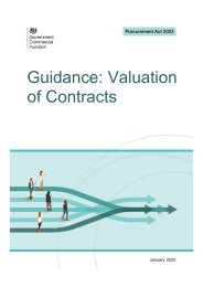 Procurement Act 2023. Guidance: valuation of contracts