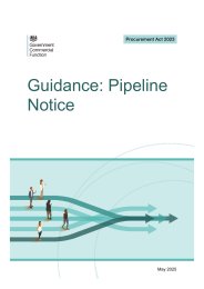 Procurement Act 2023. Guidance: pipeline notice