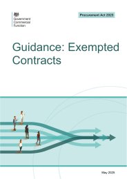 Procurement Act 2023. Guidance: exempted contracts