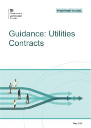 Procurement Act 2023. Guidance: utilities contracts
