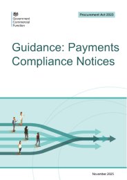 Procurement Act 2023. Guidance: payments compliance notices