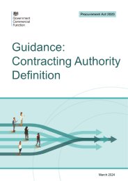 Procurement Act 2023. Guidance: contracting authority definition