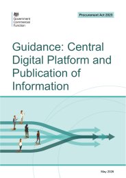 Procurement Act 2023. Guidance: central digital platform and publication of information