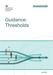 Procurement Act 2023. Guidance: thresholds