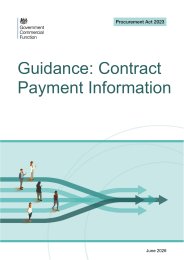 Procurement Act 2023. Guidance: contract payment information