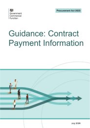 Procurement Act 2023. Guidance: contract payment information