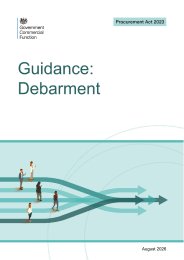 Procurement Act 2023. Guidance: debarment