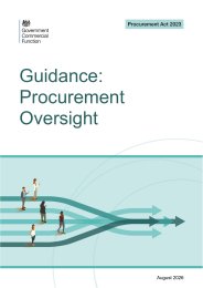 Procurement Act 2023. Guidance: procurement oversight
