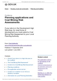 Planning applications and coal mining risk assessments