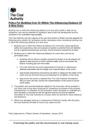 Policy for building over or within the influencing distance of a mine entry