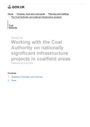 Working with the Coal Authority on nationally significant infrastructure projects in coalfield areas