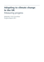 Adapting to climate change in the UK - measuring progress: adaptation sub-committee progress report 2011