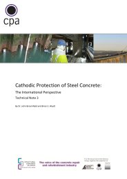 Cathodic protection of steel concrete: the international perspective