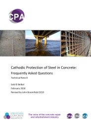 Cathodic protection of steel in concrete: frequently asked questions