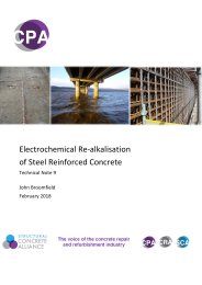 Electrochemical re-alkalisation of steel reinforced concrete