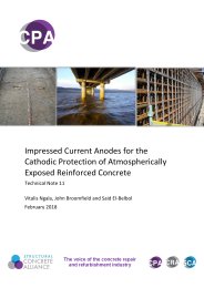 Impressed current anodes for the cathodic protection of atmospherically exposed reinforced concrete