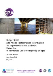 Budget cost and anode performance information for impressed current cathodic protection of reinforced concrete highway bridges