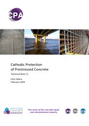 Cathodic protection of prestressed concrete
