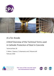 A is for anode. A brief overview of the technical terms used in cathodic protection of steel in concrete