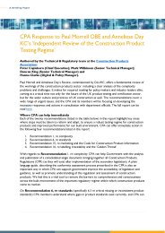 CPA response to Paul Morrell OBE and Anneliese Day KC’s ‘independent review of the construction product testing regime’