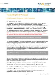Building Safety Act 2022: A CPA Summary for Construction Product Manufacturers
