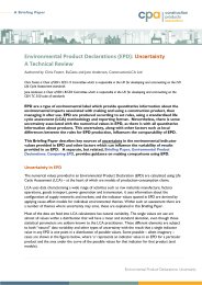 Environmental product declarations (EPD): Uncertainty. A Technical review