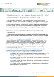 What is meant by the construction product life cycle?