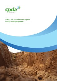 Environmental aspects of clay drainage systems