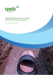 Bedding construction and flow capacity of vitrified clay pipelines