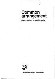 Common arrangement of work sections for building works. 2nd edition