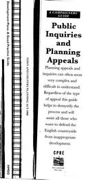 Campaigners' guide to public inquiries and planning appeals