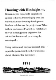 Housing with hindsight - household growth, housing need and housing development in the 1980s