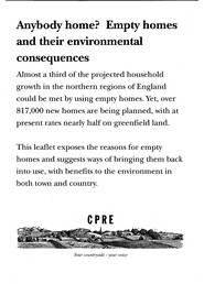 Anybody home? Empty homes and their environmental consequences