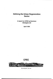 Defining the urban regeneration sector