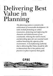 Delivering best value in planning